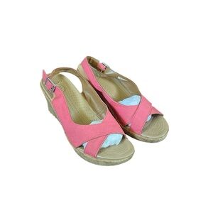 Crocs A-Leigh Womens Wedge Sandals Sz 9 M